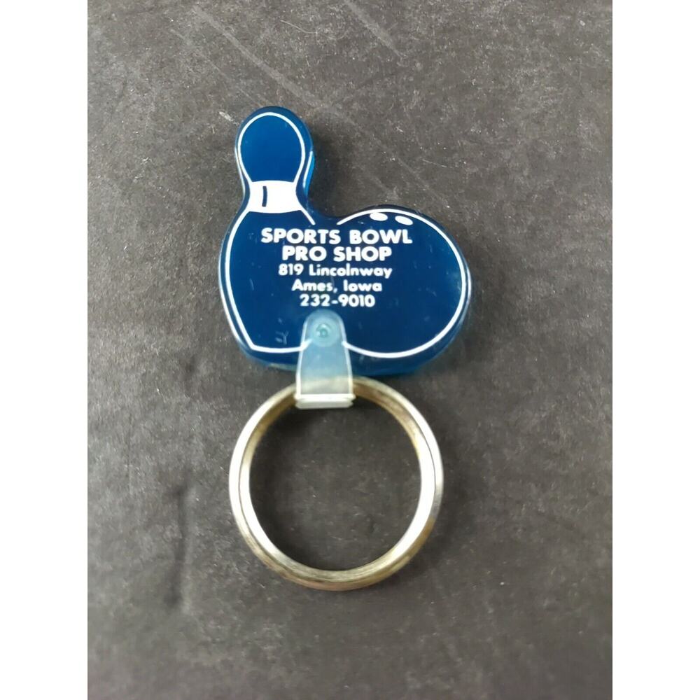 Sports Bowl Pro Shop Rubber Keychain Vintage